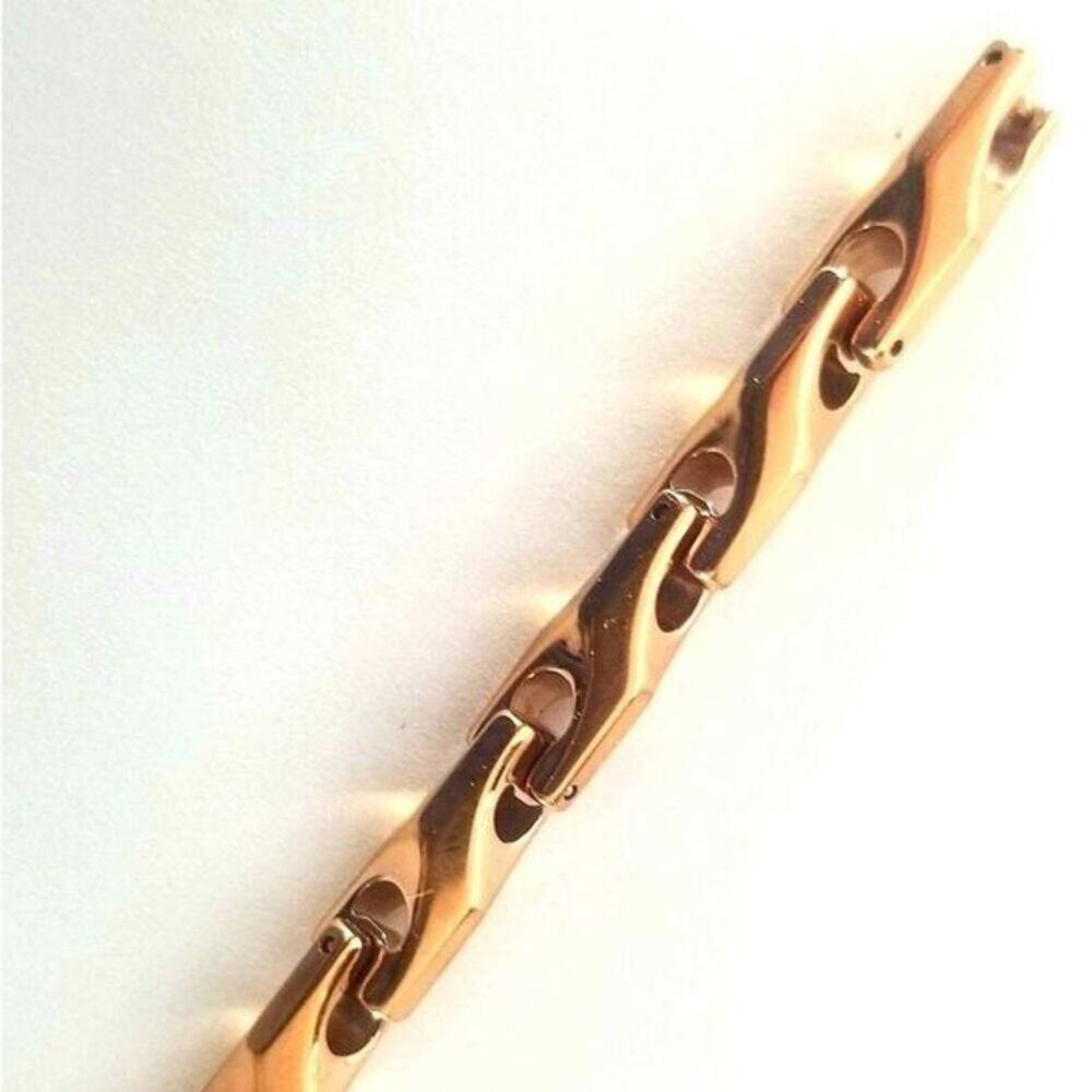 New‎ tungsten carbide rose gold bracelet. 9 inches